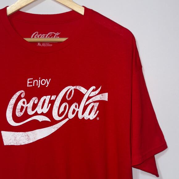Coca-Cola red short sleeve shirt mens size XL - Picture 3 of 5